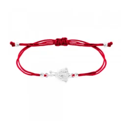 Pulsera San Fermín Plata con Hilo Rojo*Eguzkilore Outlet