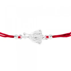Pulsera San Fermín Plata con Hilo Rojo*Eguzkilore Outlet