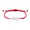 Pulsera San Fermín Silueta Plata con Hilo Rojo*Eguzkilore Outlet
