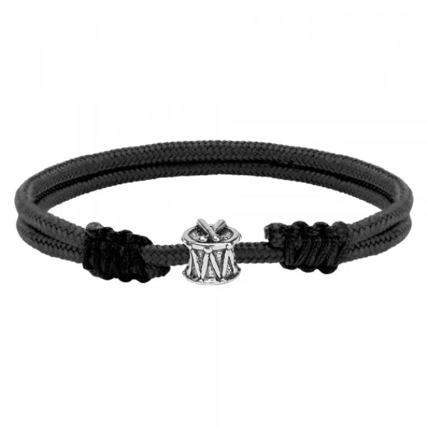 Pulsera Tambor Charm Plata con Nylon a elegir*Eguzkilore Outlet