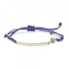 Pulsera Zubi Morada "Paula"de Plata Dorada*Eguzkilore Clearance