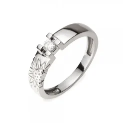 Sortija Grabado Oro Blanco y Diamante*Eguzkilore Best
