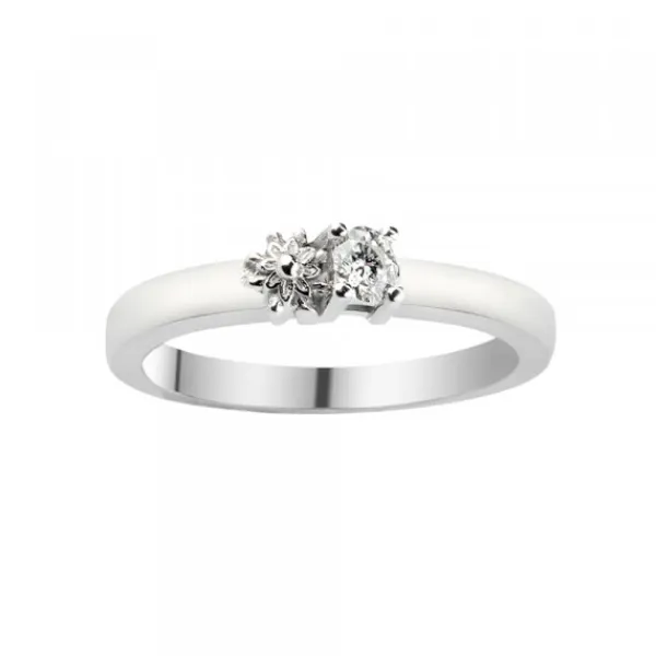 Sortija Oro Blanco con Diamantes*Eguzkilore