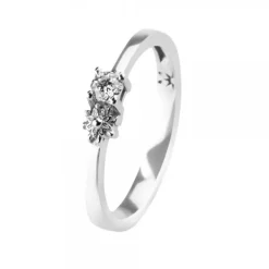 Sortija Oro Blanco con Diamantes*Eguzkilore